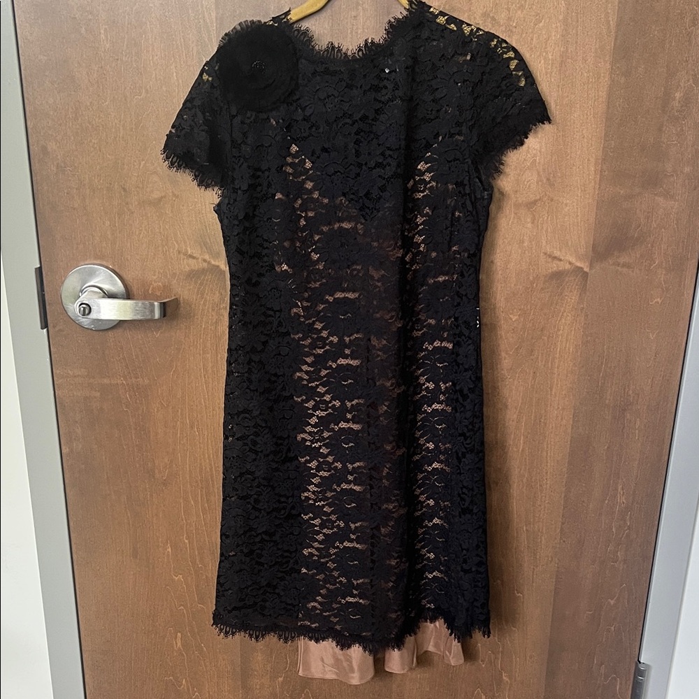 ✨ Miguelina Black Lace Mini Dress – Size XS ✨